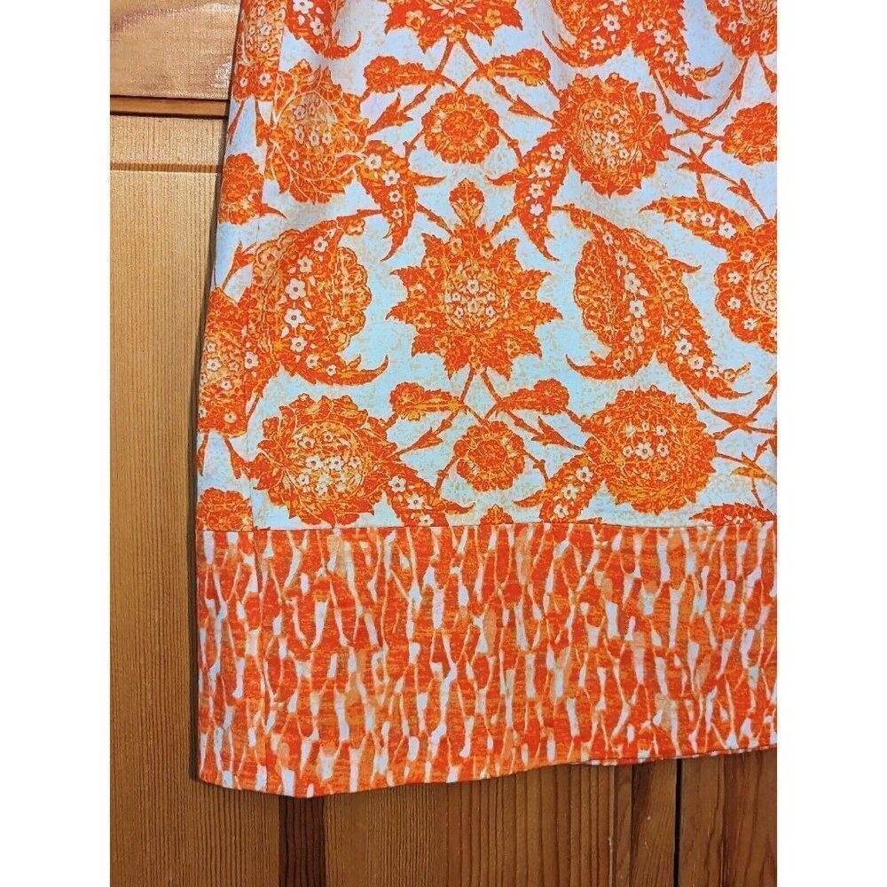 Michael Kors MIni Stretch Cotton Pencil Skirt Clementine Paisley - Picture 6 of 11